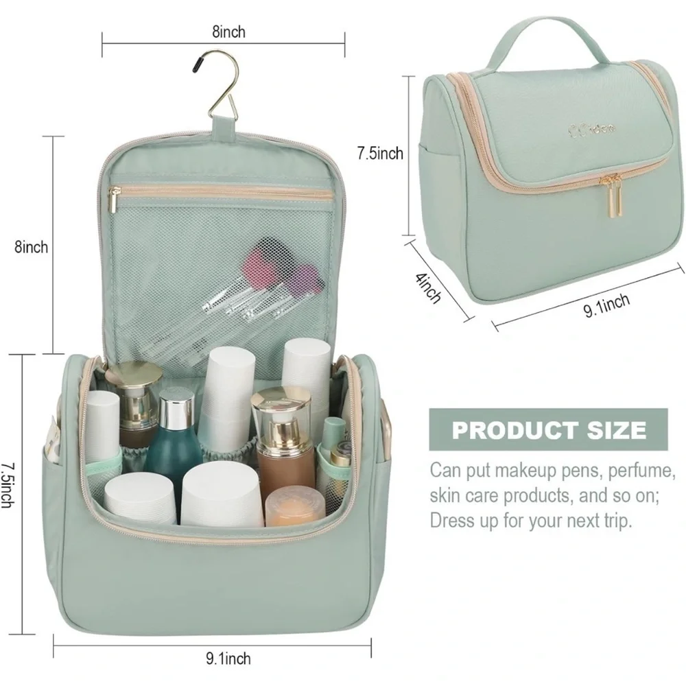 CCIDEA Cosmetic Bag Makeup Bag Large Toiletry Bag Organizer (Green)